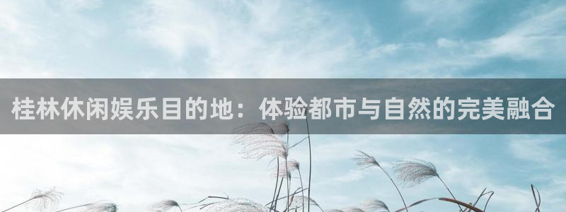 摩臣娱乐官网：桂林休闲娱乐目的地：体验都市与自然的完美融合